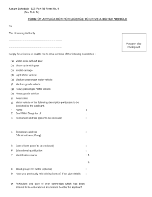 Assam Schedule Lix Part Iv Form No 29