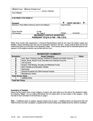 Probate Accounting Template Excel  Form