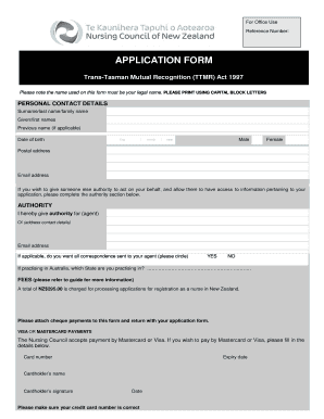 Ttmr Australia  Form