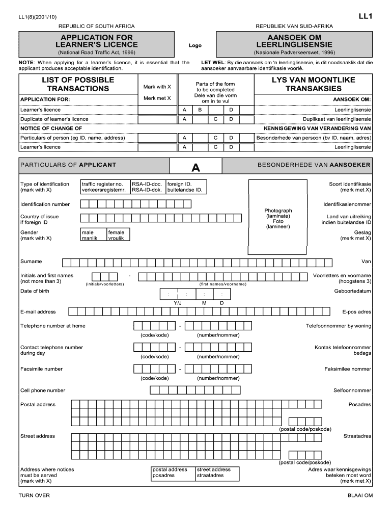  Ll1 Form 2001