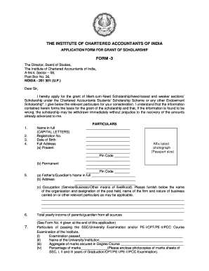 Online Form Filling for Scholarship for Ipcc