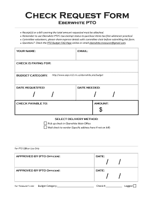 Eberwhite PTO Check Request Form Aaps K12 Mi