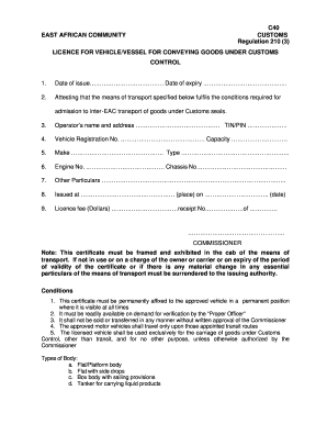 C40 License  Form