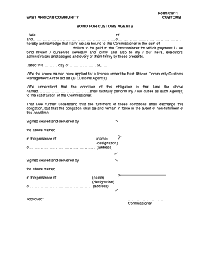 Cb11 Bond  Form