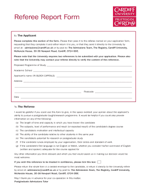 Referee Report for University  Form