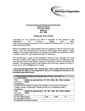 Barking and Dagenham Housing Register  Form