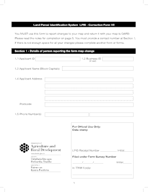 Lpis Correction Form