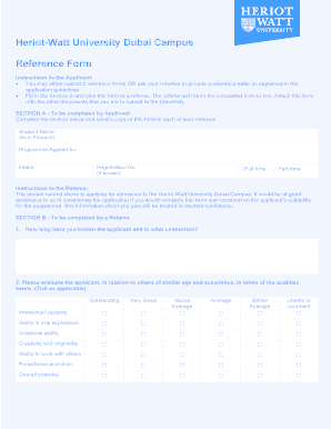 References Letter Academic Heruot Wat University  Form