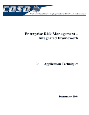 ERM COSO Application Techniques PDF  Form