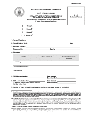 Sec Form Exa 001 R Revised of