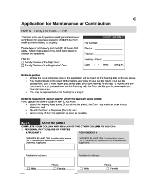 How to Fill in Maintenance Form