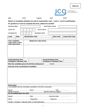Vla Application Form