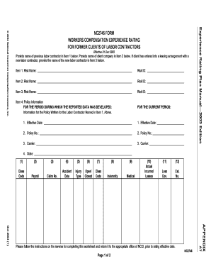 National Employee Leasing Form NC2745 NCCI Holdings, Inc