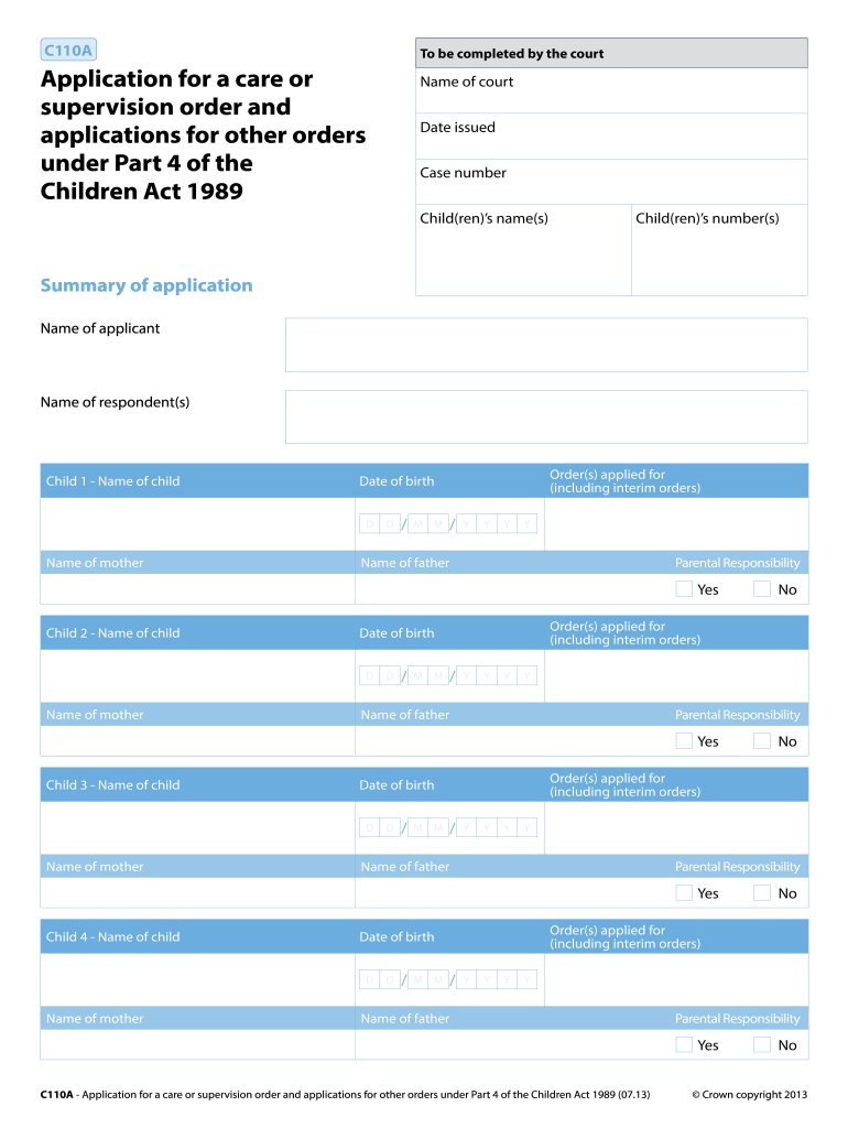 C110a Form