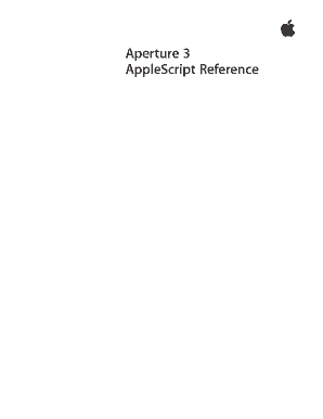 Aperture 3 AppleScript Reference Document  Form
