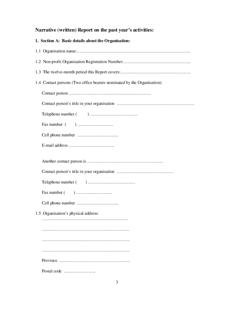 Npo Annual Report Online Submission  Form