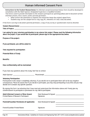 Human Informed Consent Form the Ohio State University