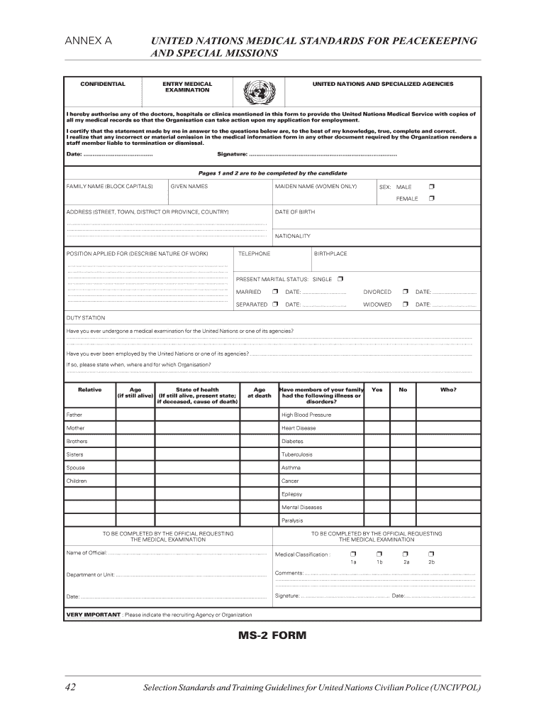 Medical Examination Form PDF