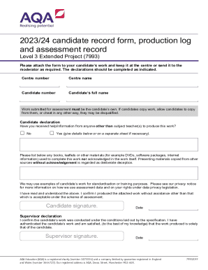 Epq Production Log Template  Form