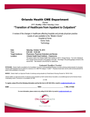 Orlando Health Doctors Note  Form