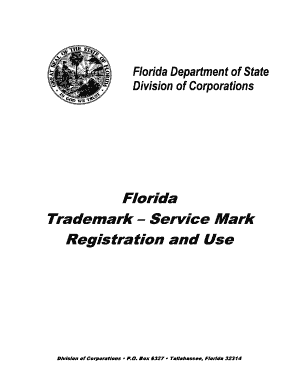 Florida State Trademark Registration Form PDF
