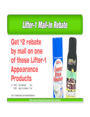 Lifter 1 Mail in Rebate O&amp;amp;#39;Reilly Auto Parts  Form