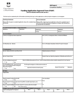 Faaf University of Manitoba  Form