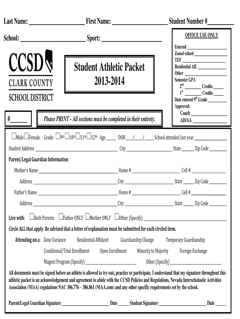 Get and Sign Ccsd Packet 2013-2022 Form