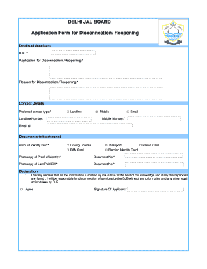 Water Meter Change Application Online  Form