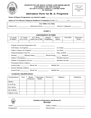 Admission Form