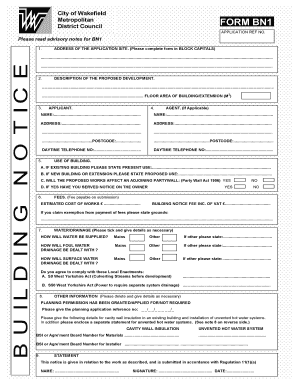 Sample Filled in and Signed Bn1 Form