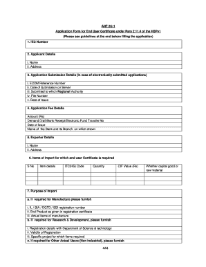Application Form Applicant