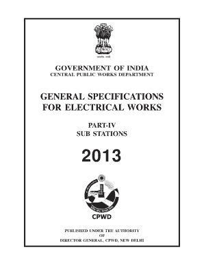 Cpwd General Specification for Electrical Works Part Ii External PDF  Form