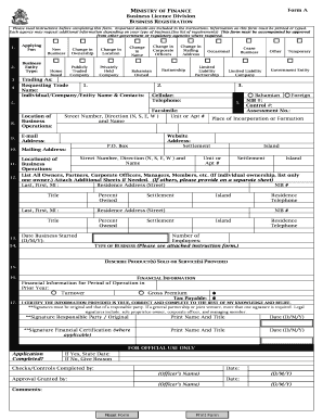 Business Registration Form a the Government of the Bahamas Forms Bahamas Gov