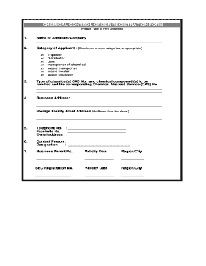 Cco Application  Form