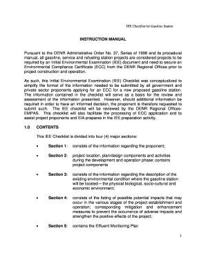 Denr Requirements for Gasoline Stations  Form