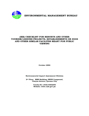 Iee Checklists Sample for Resort  Form