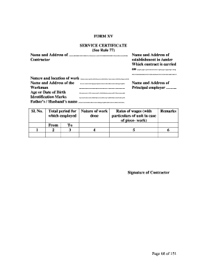 Service Certificate Format for Govt Employees PDF