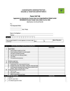 Vat 29 Form