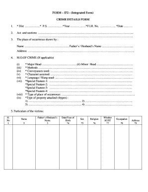 Crime Details Form