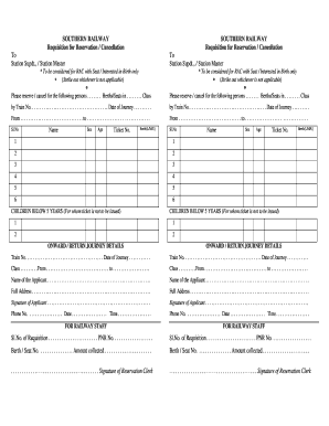Train Ticket Booking Form in Tamil