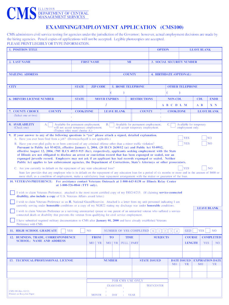 Cms100  Form