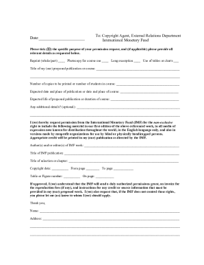 Copyright Permission Form