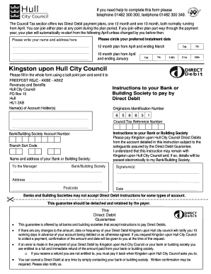 Direct Debit Mandate Example  Form