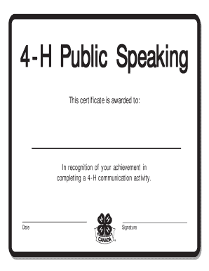 Alberta 4 H Public Speaking Certificate Alberta 4 H Public Speaking Certificate Www1 Agric Gov Ab  Form