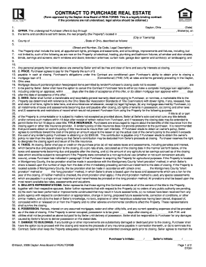 CONTRACT to PURCHASE REAL ESTATE  Form