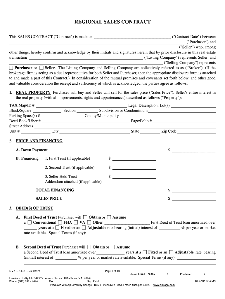  REGIONAL SALES CONTRACT 2009-2024