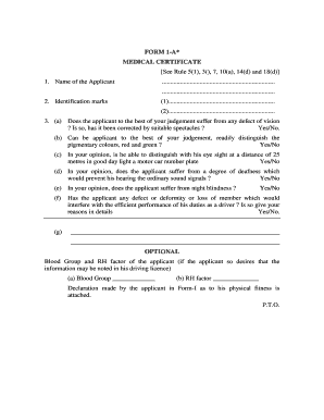 Filled Medical Certificate Sample  Form