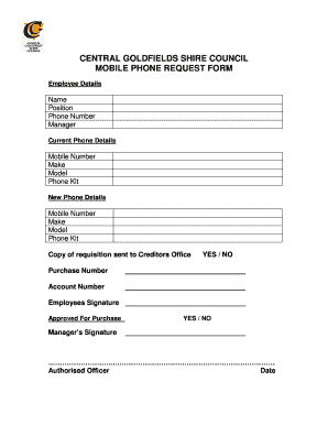 Cell Phone Request Form
