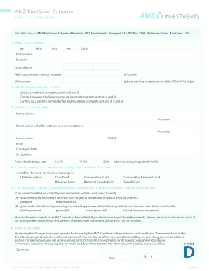 Investmentsanzconzpirupdate Form